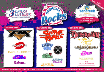 FM live at Cornwall Rocks - 3 October 2025 - festival poster