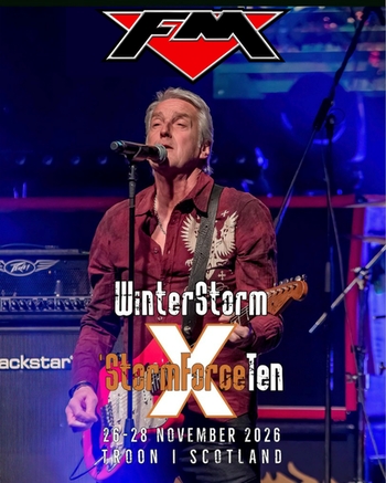 Poster- FM to play at Winterstorm festival in Troon - 26-28 November 2026